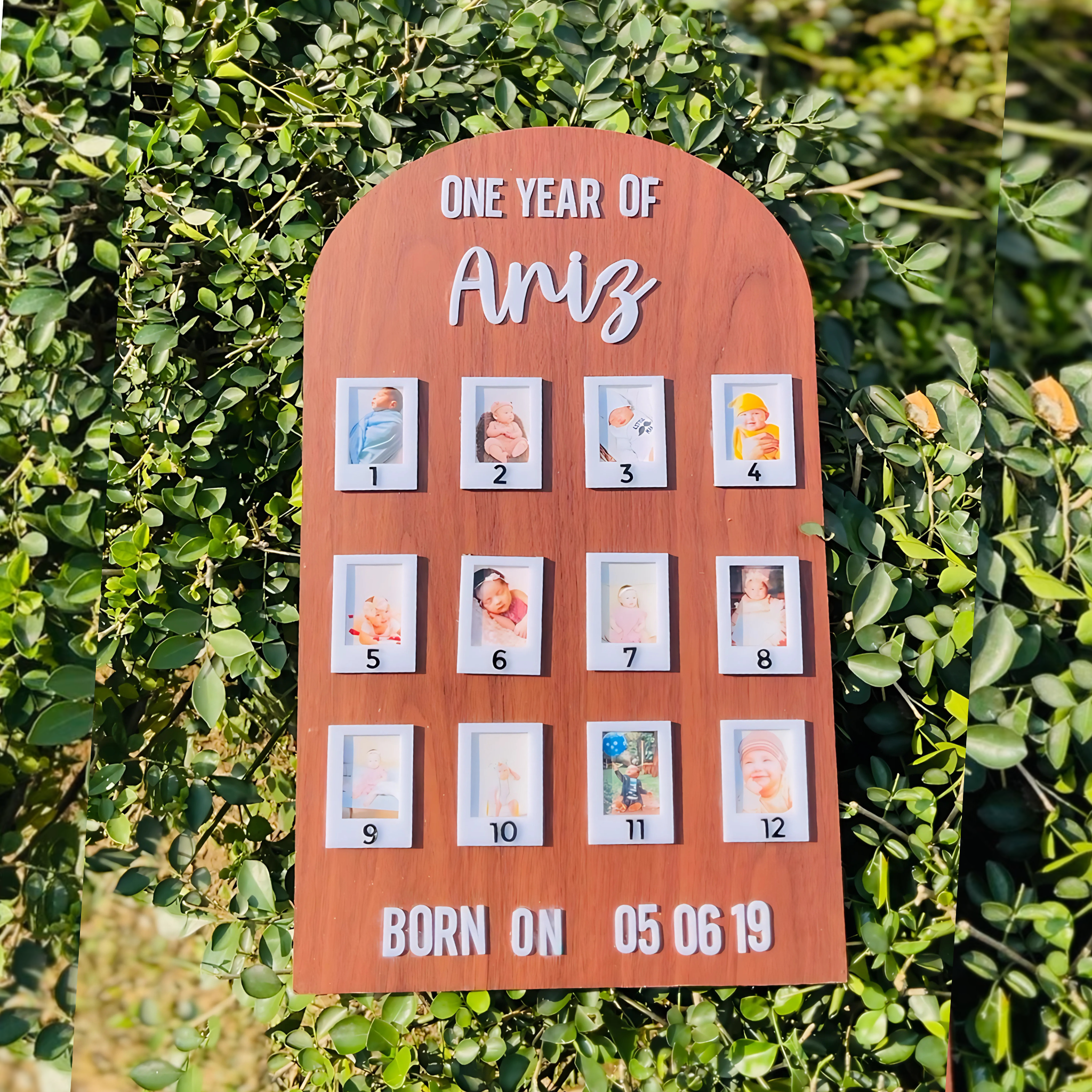 12 Month Photo Frame - Baby Birthday Gift